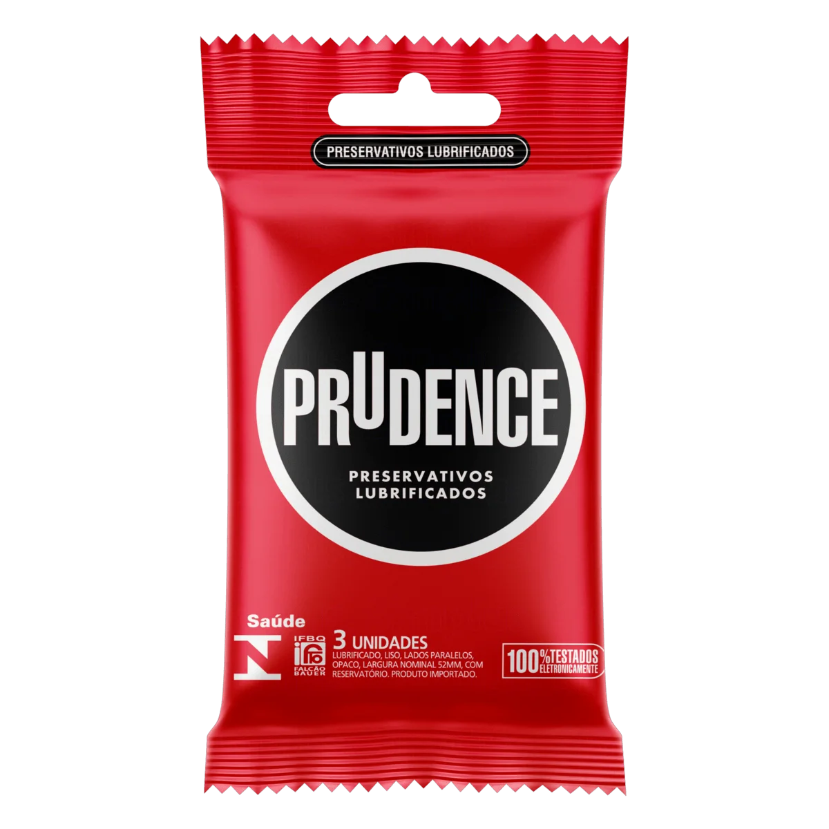 Preservativo Prudence Lubrificado Clássico com 3 Unidades