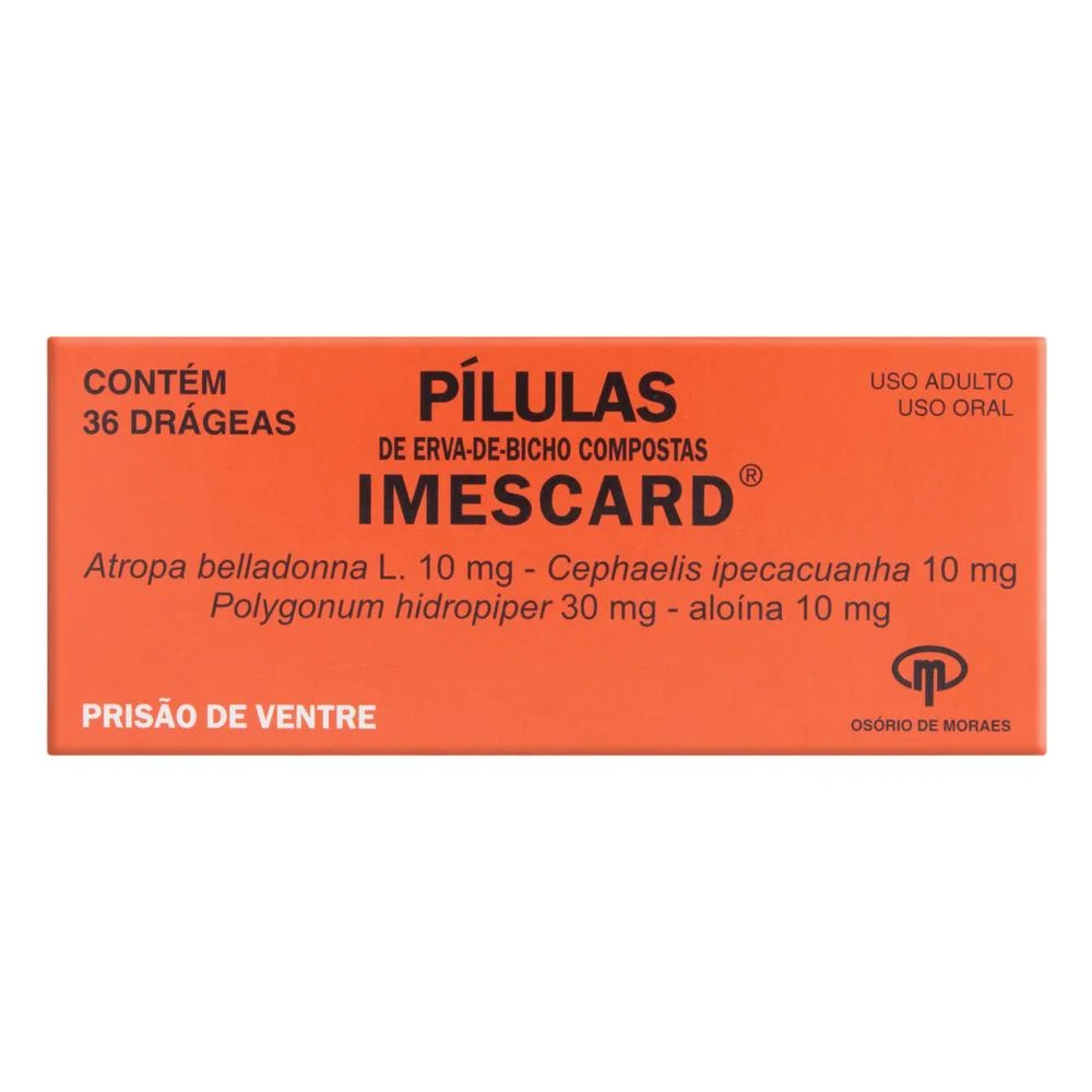 Pílulas Imescard 10mg + 10mg + 10mg + 30mg com 36 Drágeas