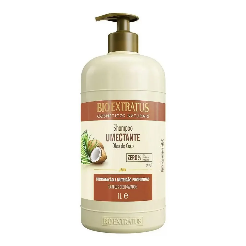 Shampoo Vegano Bio Extratus Umectante Óleo de Coco 1l