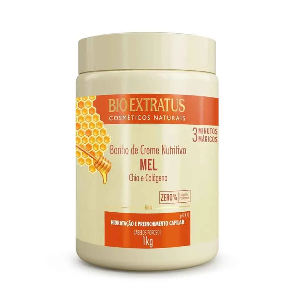 Creme Capilar Bio Extratus Banho Nutritivo Mel Chia e Colágeno 1kg