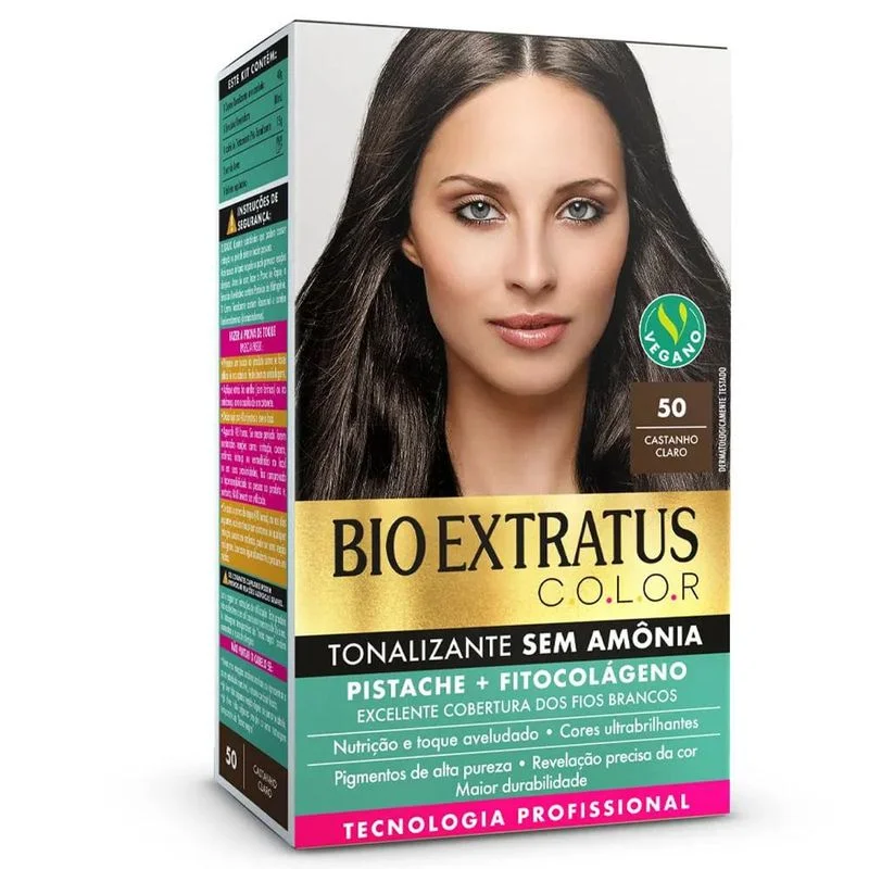 Tonalizante Sem Amônia Bio Extratus Color Castanho Claro 50 com 1 Unidade