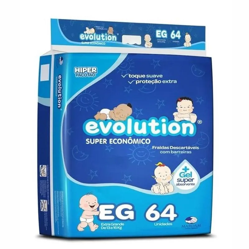 Fralda Dry Evolution Super Econômica EG 64 Unidades