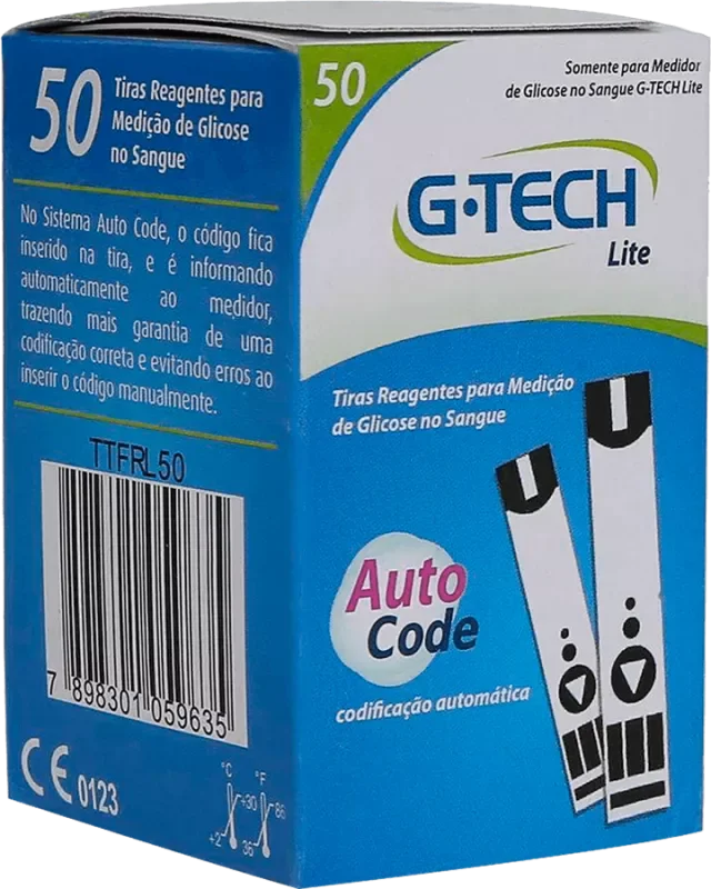 TIRA PARA GLICEMIA G-TECH LITE 50UN