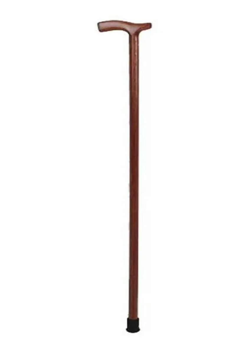 Bengala Madeira Tradicional Castanho Com Cordão T73 Indaiá