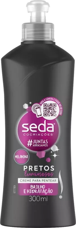 CREME PARA PENTEAR SEDA 0300ML PRETOS LUMINOSOS