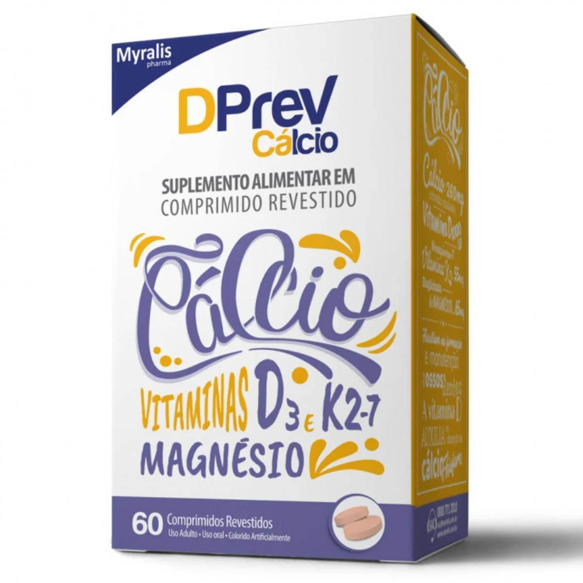 Dprev Cálcio com 60 Comprimidos Revestidos