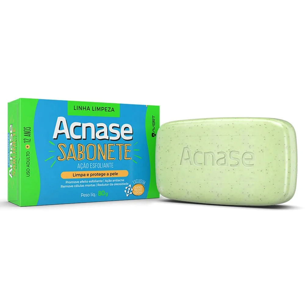 Sabonete Esfoliante Antiacne Facial Clean Acnase 80g