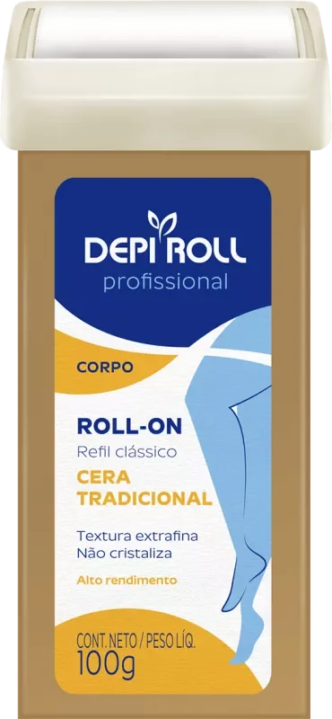 CERA DEPILATÓRIA DEPIROLL 0100G ROLLON TRADICIONAL TAMPA FIXA