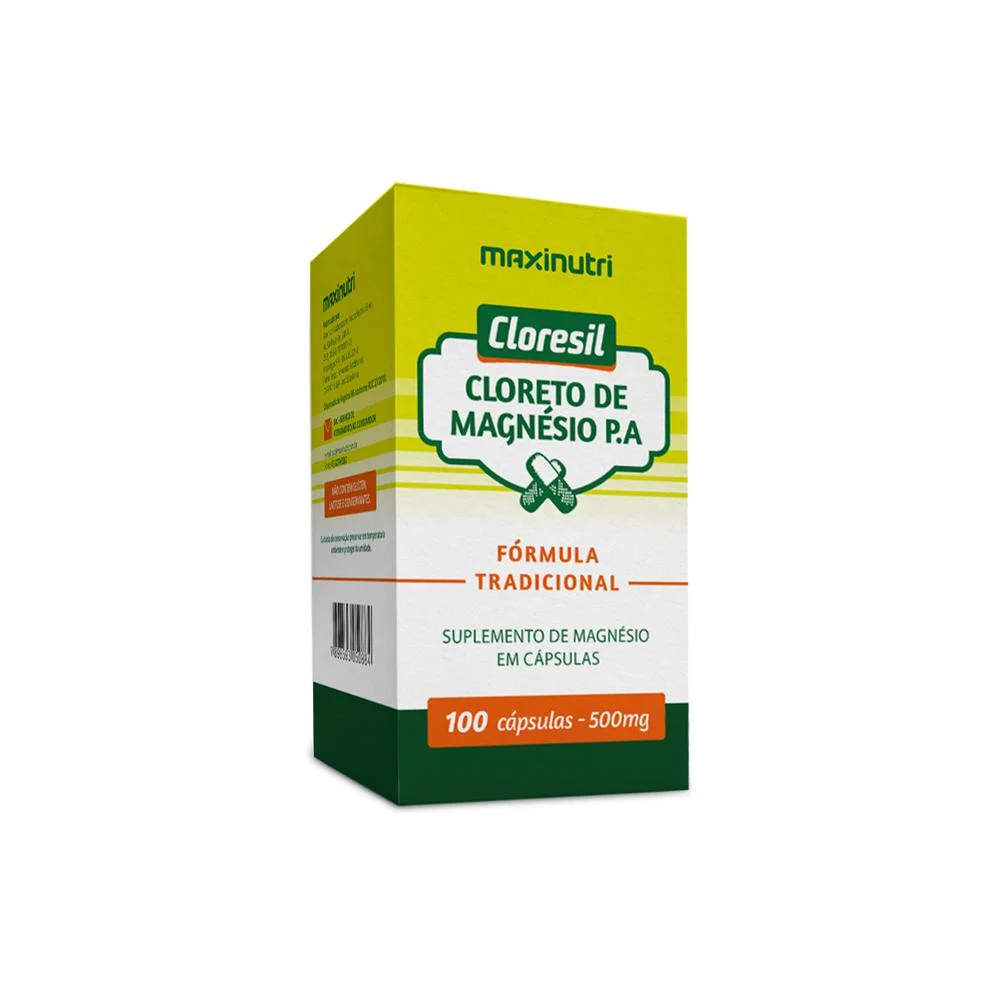 Cloreto de Magnésio Cloresil Maxinutri com 100 Cápsulas com 500mg