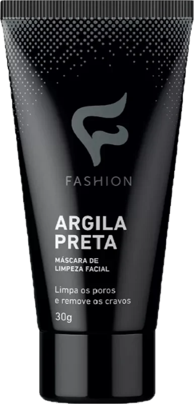 MÁSCARA FACIAL FASHION 30G ARGILA PRETA REMOVE CRAVO