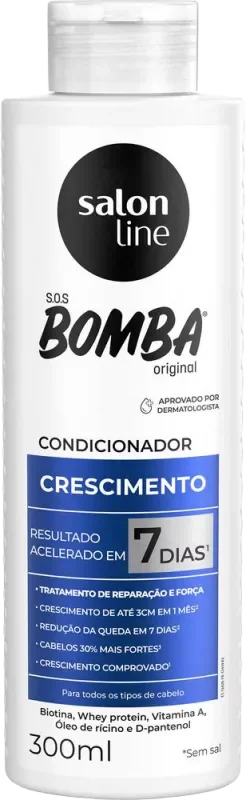 CONDICIONADOR SALON LINE 0300ML SOS BOMBA CRESCIMENTO