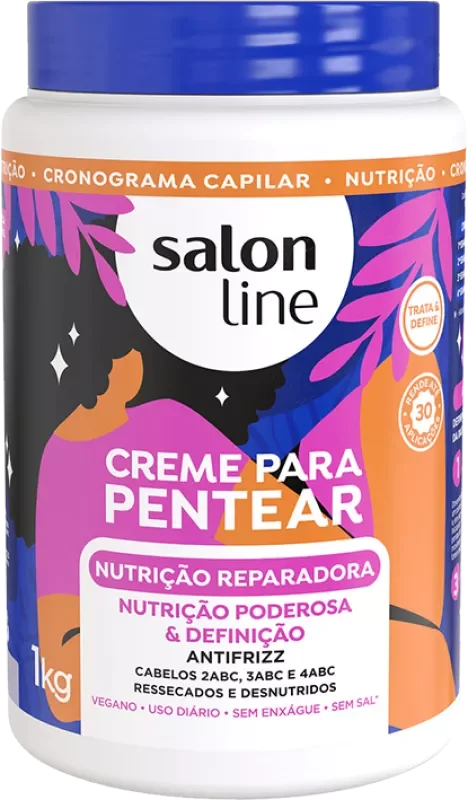 CREME PARA PENTEAR SALON LINE 1000G NUTRIÇÃO REPARADORA