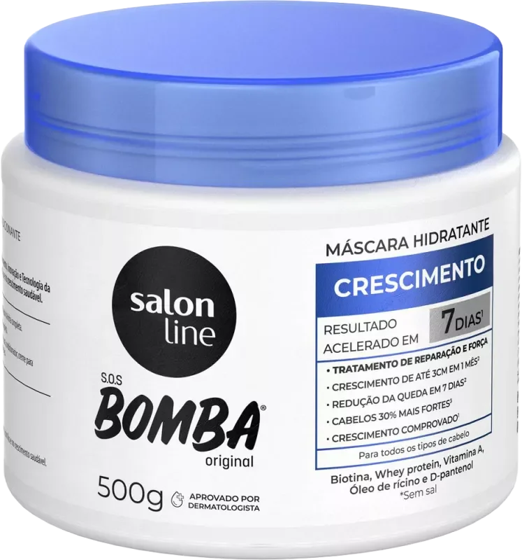 MÁSCARA CAPILAR SALON LINE 0500G SOS BOMBA CRESCIMENTO