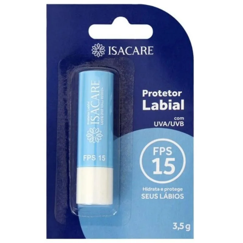 Protetor Labial Frutis Isacare sem Cor FPS15 3,5g