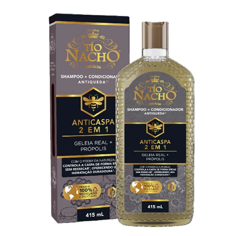 Shampoo 2 em 1 Anticaspa Tío Nacho 415ml
