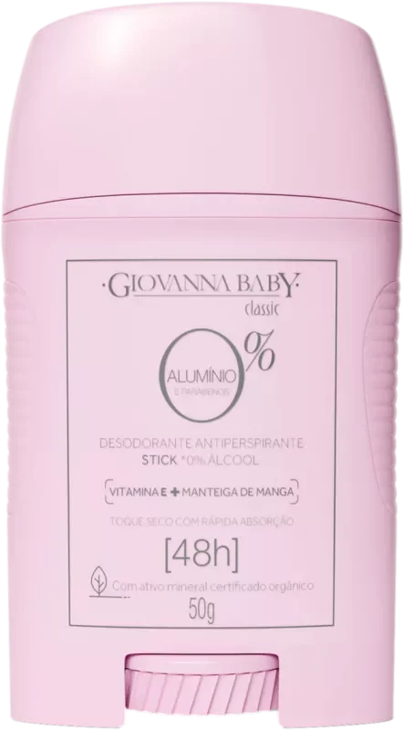 DESODORANTE GIOVANNA BABY CREME STICK 50G 0% ALUMÍNIO CLASSIC
