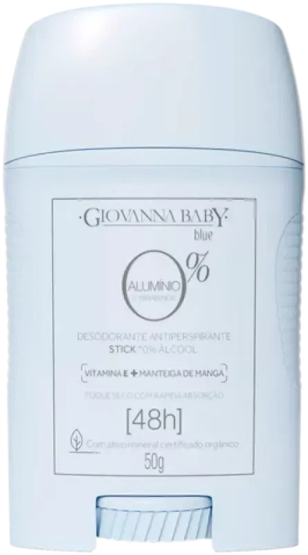 DESODORANTE GIOVANNA BABY CREME STICK 50G 0% ALUMÍNIO BLUE