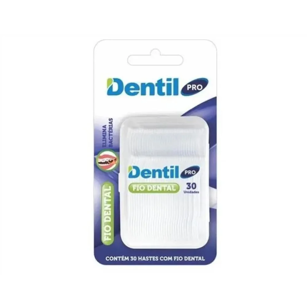 Fio-Dental com Haste Dentil Pro com 30 Unidades