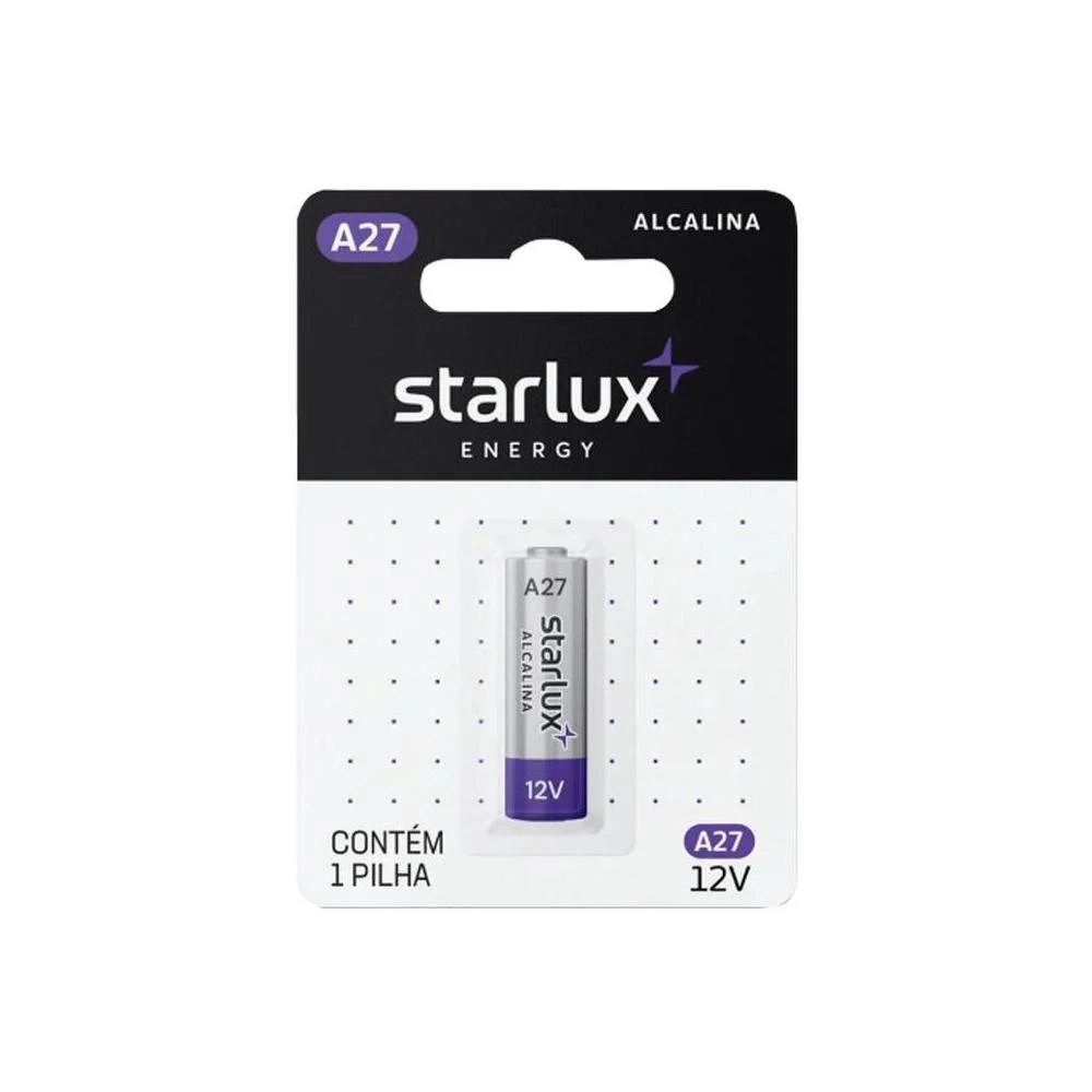 Pilha Bateria Starlux A27 12V, Unitaria - 6451.