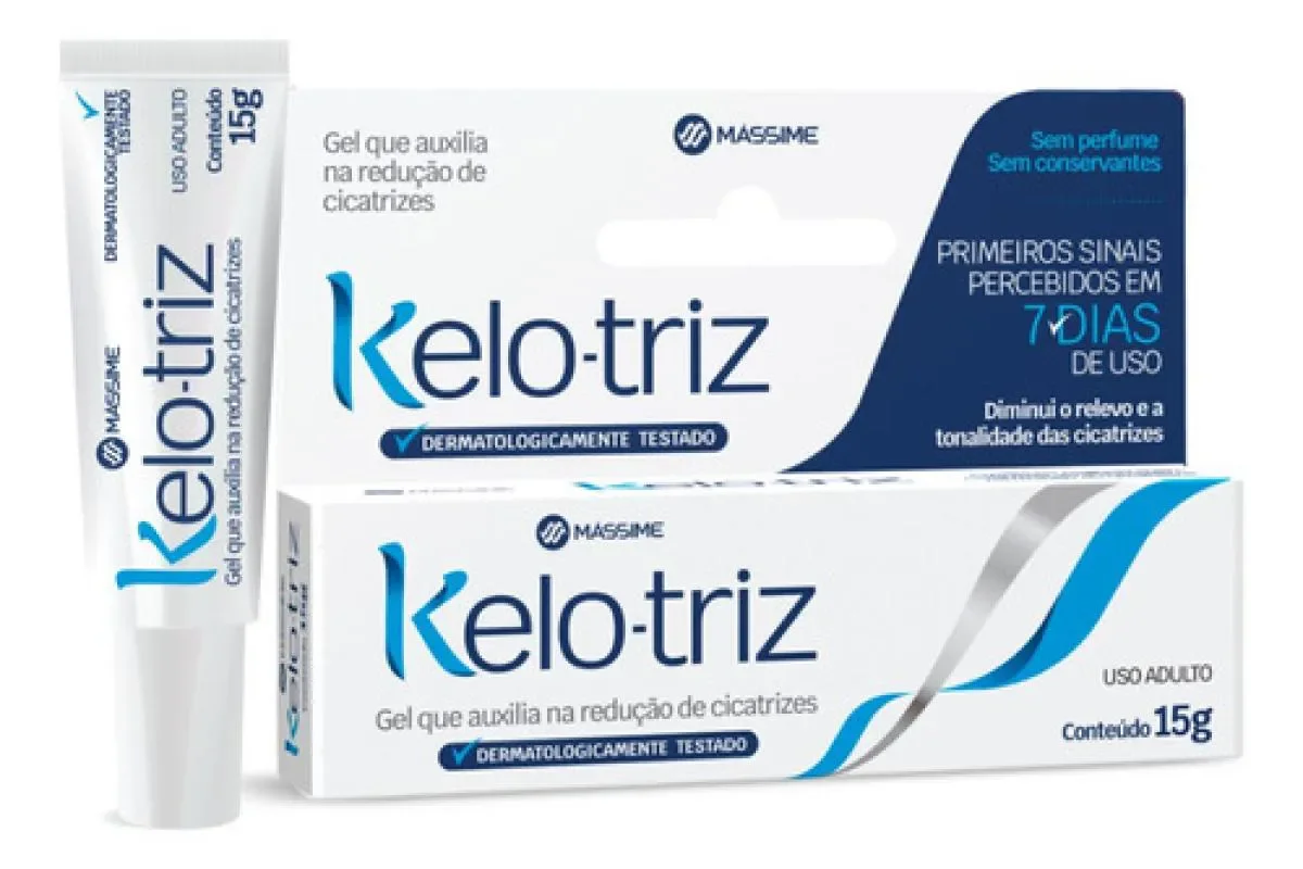 Kelo - Triz 15g - Trata Queloides e Cicatrizes - Mássime