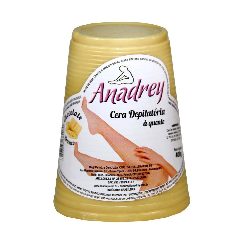 Cera Depilatoria Anadrey Quente Chocolate Branco 400G