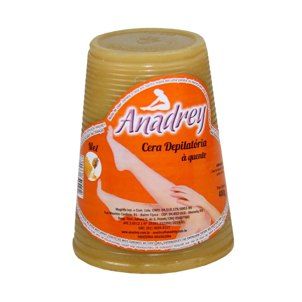 Cera Depilatoria Anadrey Quente Mel 400G
