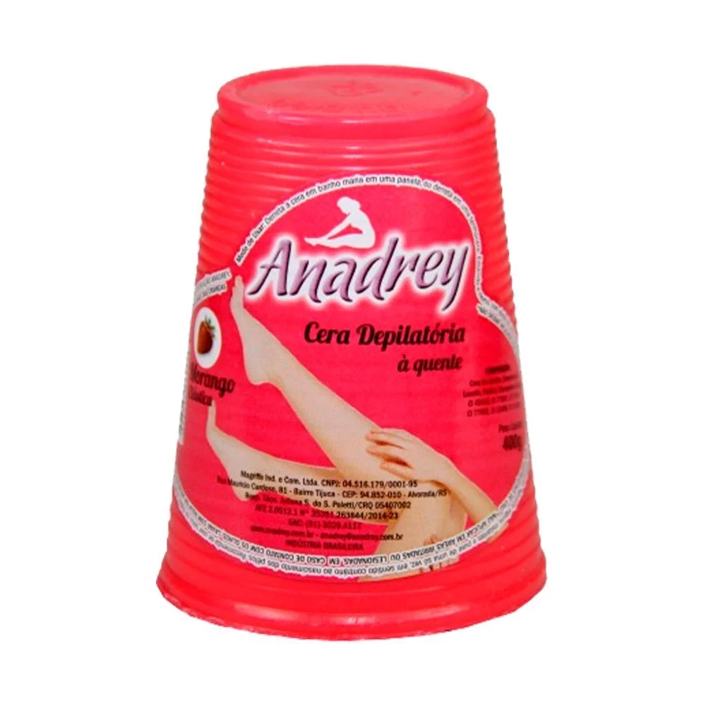 Cera Depilatoria Anadrey Quente Morango 400G