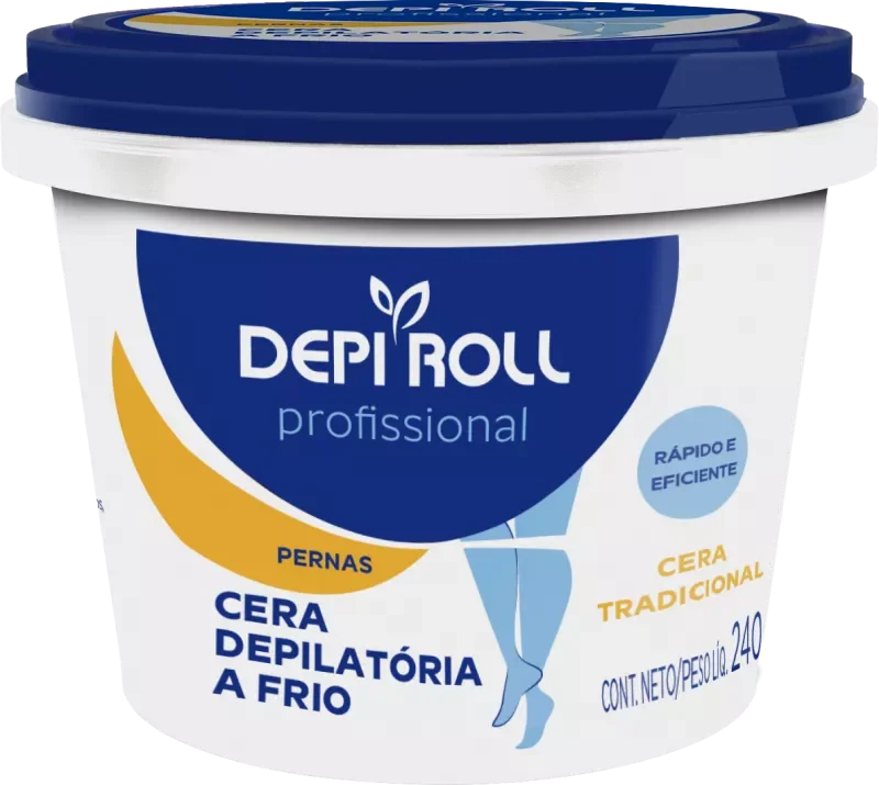CERA DEPILATÓRIA DEPIROLL 0240G FRIA TRADICIONAL PERNAS