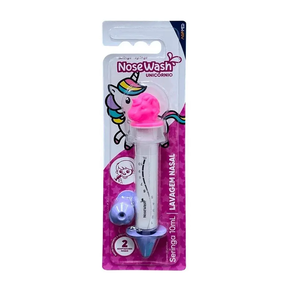 Seringa NoseWash para Lavagem Nasal Unicórnio Agaplastic Capacidade 10ml com 1 Unidade