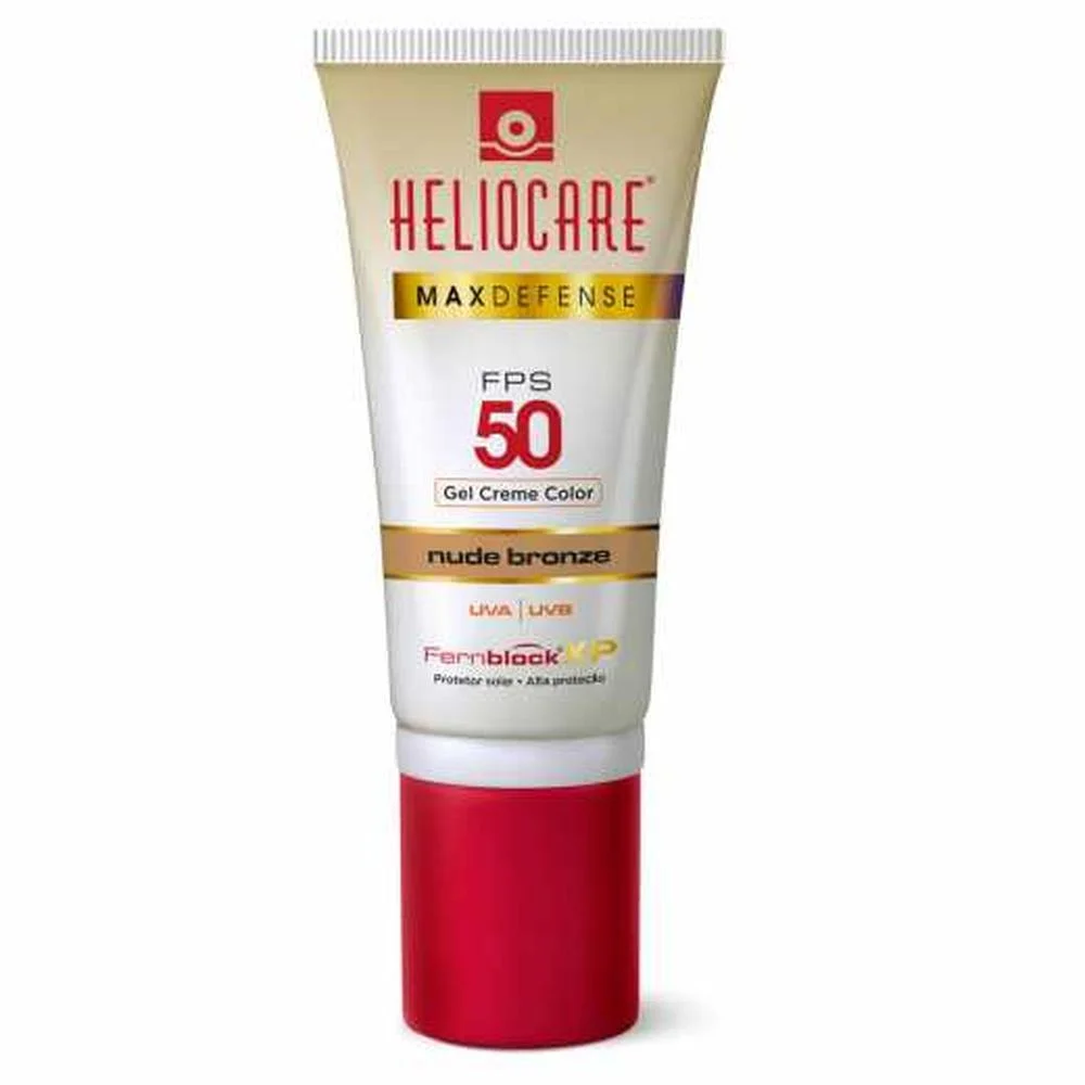 Protetor Solar FPS 50 Heliocare Max Defense Gel Creme Color Nude Bronze 50g