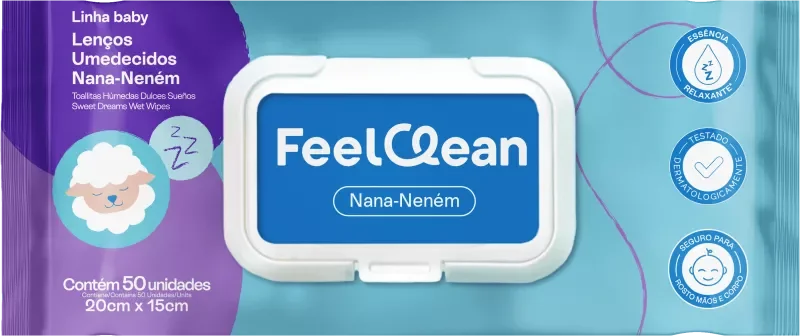 LENÇO UMEDECIDO FEELCLEAN 050UN NANA NENÉM TOALHINHAS