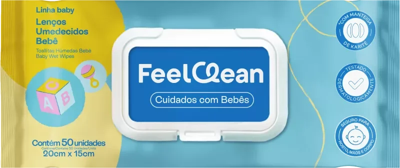 LENÇO UMEDECIDO FEELCLEAN 050UN BABY TOALHINHAS