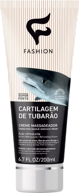 CREME PARA MASSAGEM FASHION 200G CARTILAGEM TUBARÃO