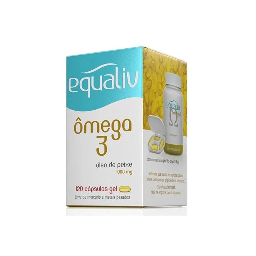 Ômega 3 1000mg Óleo de Peixe Equaliv com 120 Cápsulas Gel