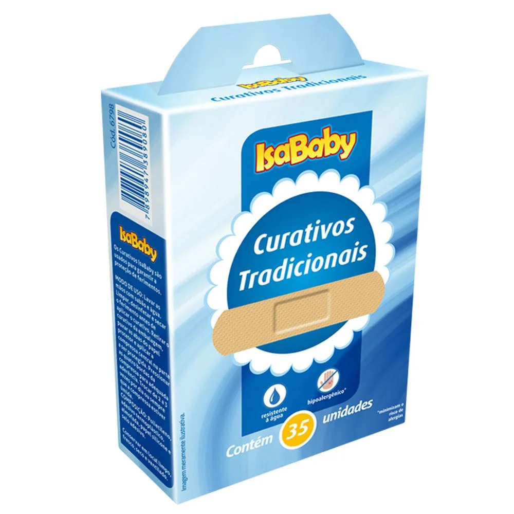 Curativo Tradicional IsaBaby com 35 Unidades