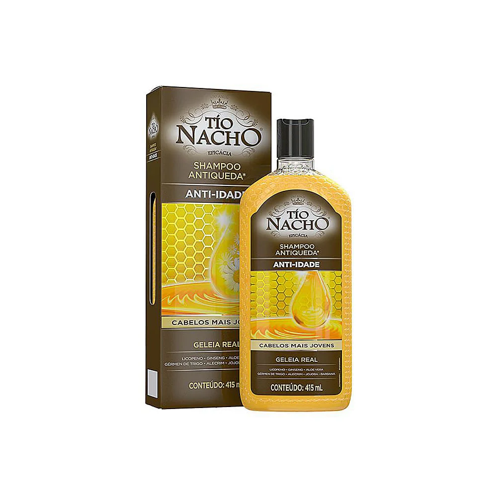 Shampoo Genomma Lab Tio Nacho Anti-Queda Anti-idade 415ml