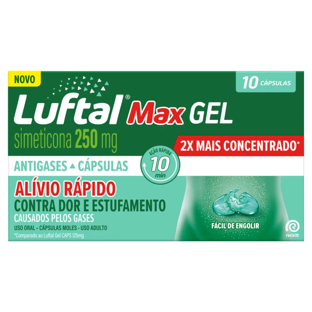 Luftal Max Gel 10 Cápsulas