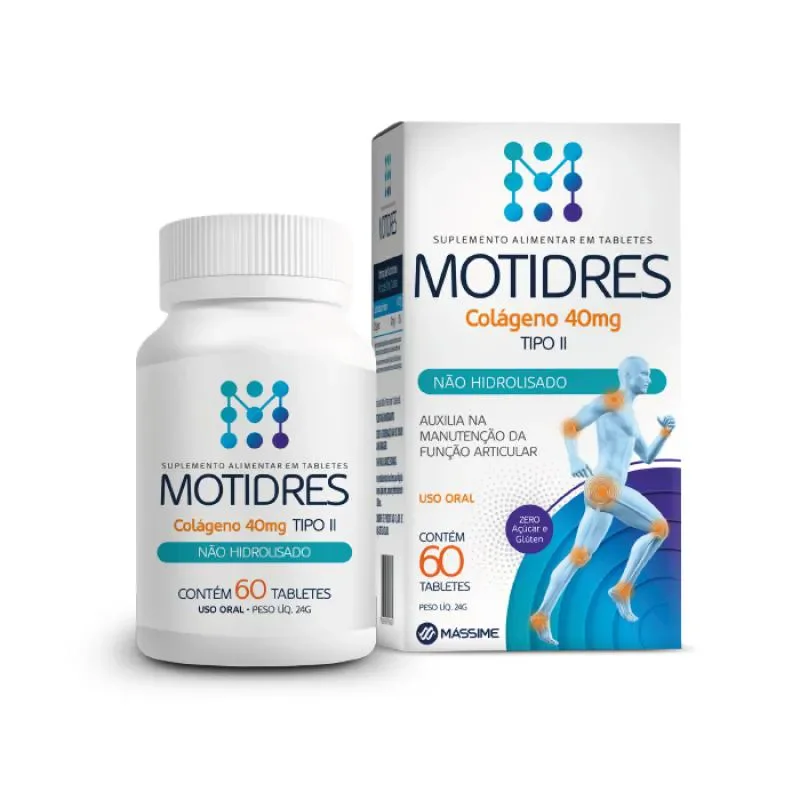 Motidres Colágeno Tipo Ii 40mg - 60 Tabletes - Massime
