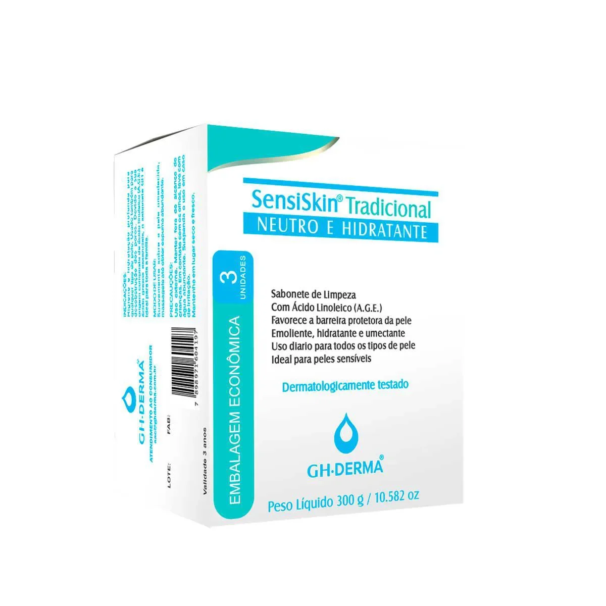 Sabonete em Barra GH Derma SensiSkin Neutro e Hidratante 3 unidades com 100g