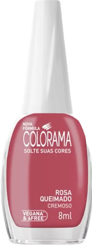 ESMALTE COLORAMA COMERCIAL 8ML ROSA QUEIMADO CREMOSO