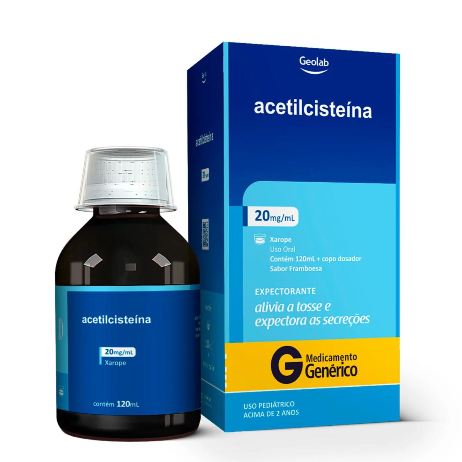 Acetilcisteína 20mg/ml com Copo Medidor Xarope Infantil 120ml