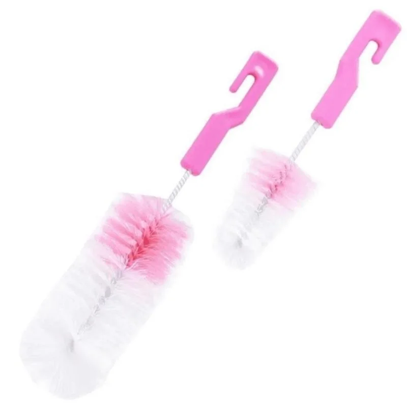 Kit Escovas para Mamadeiras e Bicos Rosa Buba com 2 Unidades