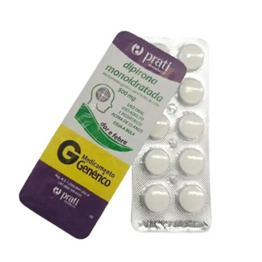 Dipirona Monoidratada 500mg com 10 Comprimidos