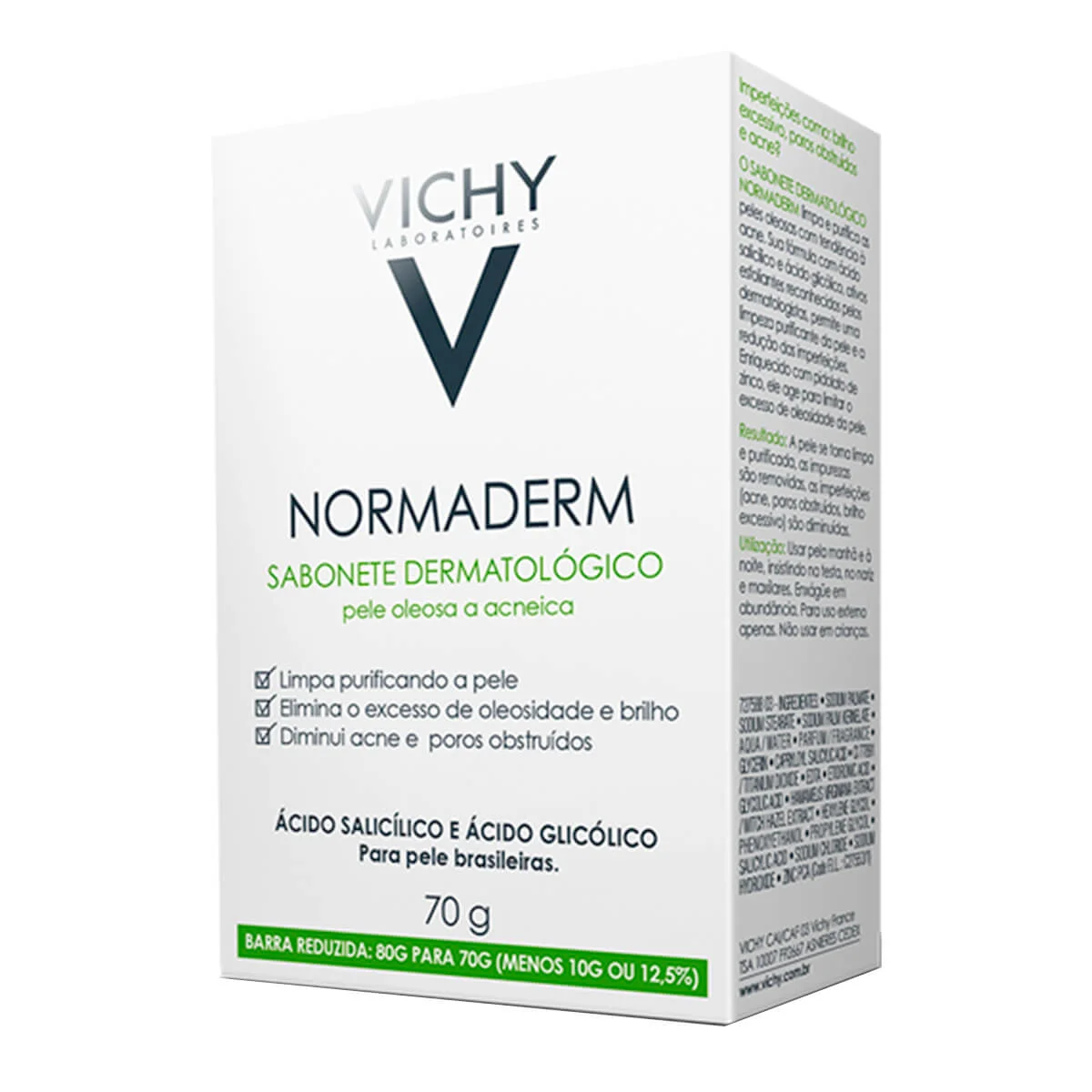 Sabonete Facial em Barra Pele Oleosa a Acneica Vichy Normaderm 70g