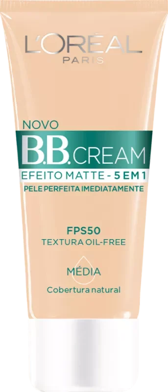 BB CREAM FACIAL LOREAL 30ML MÉDIA EFEITO MATTE