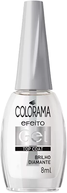 ESMALTE COLORAMA GEL COMERCIAL 8ML TOP COAT BRILHO DIAMANTE