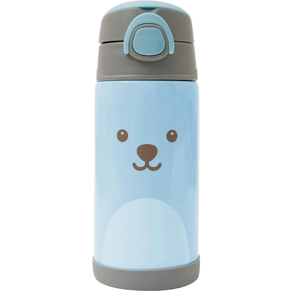 Buba Baby Garrafa Térmica Infantil com Canudo Cor Azul 400ml