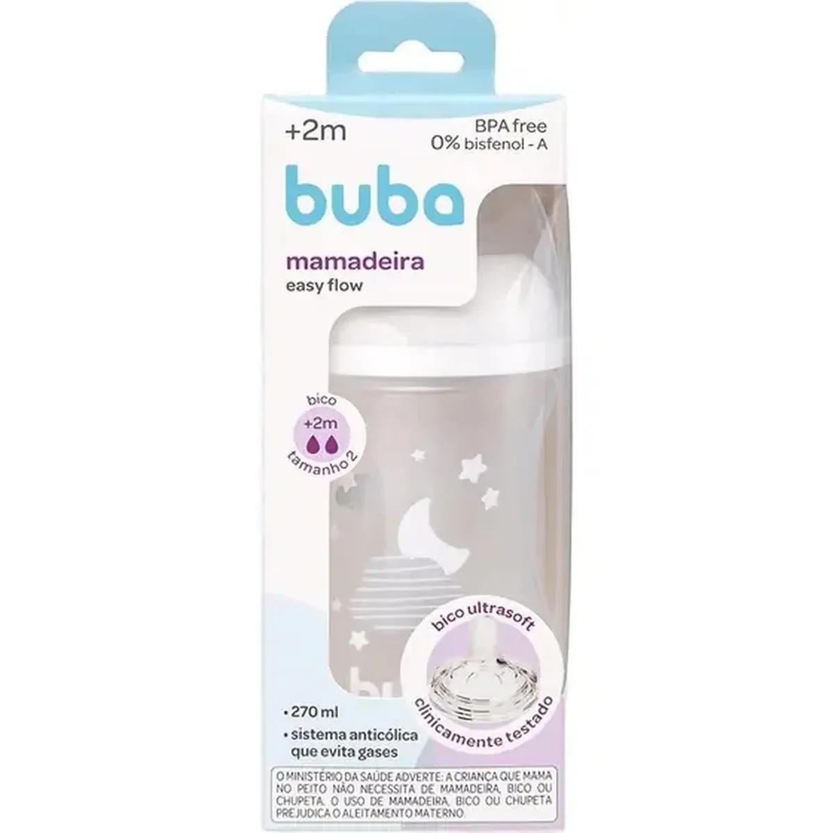 Buba Mamadeira Easy Flow Nuvem Branca 270ml