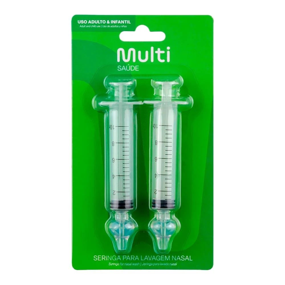 Seringa para Lavagem Nasal Multilaser Saúde com 2 Unidades com 10ml
