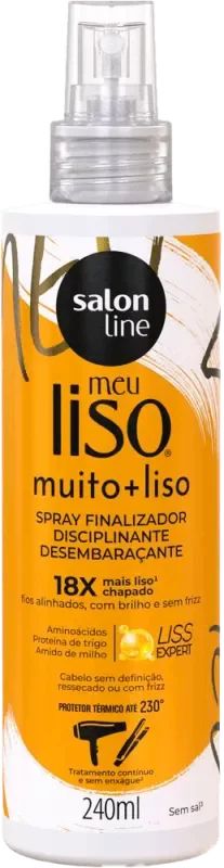 SPRAY SALON LINE 240ML MEU LISO MUITO+LISO PROTETOR TÉRMICO